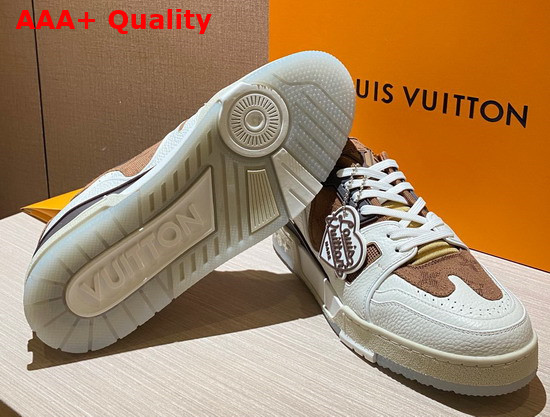 LV Trainer Sneaker Brown Monogram Denim Replica