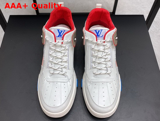 LV Trainer Sneaker Calf Leather White and Khaki Replica