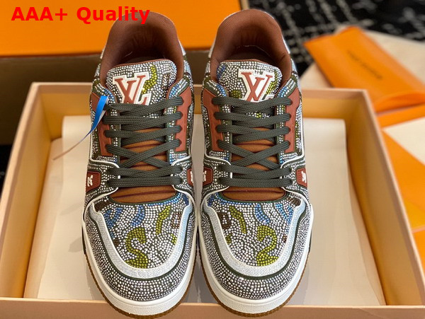 LV Trainer Sneaker Camouflage Strass Replica