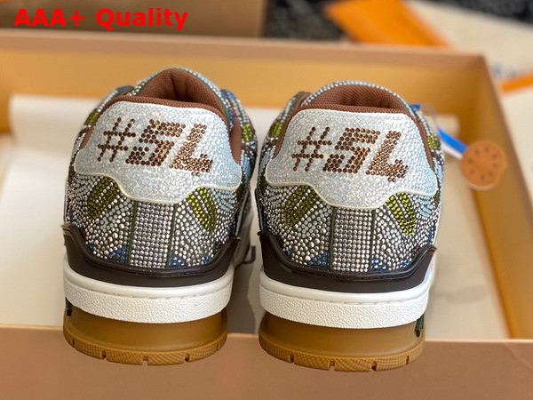 LV Trainer Sneaker Camouflage Strass Replica