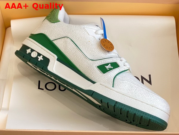 LV Trainer Sneaker Green Strass 1AARLG Replica