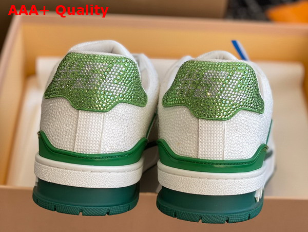 LV Trainer Sneaker Green Strass 1AARLG Replica