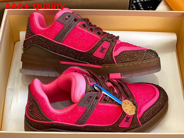 LV Trainer Sneaker Pink Strass 1A8Z72 Replica