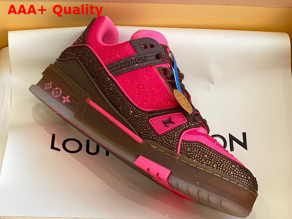 LV Trainer Sneaker Pink Strass 1A8Z72 Replica