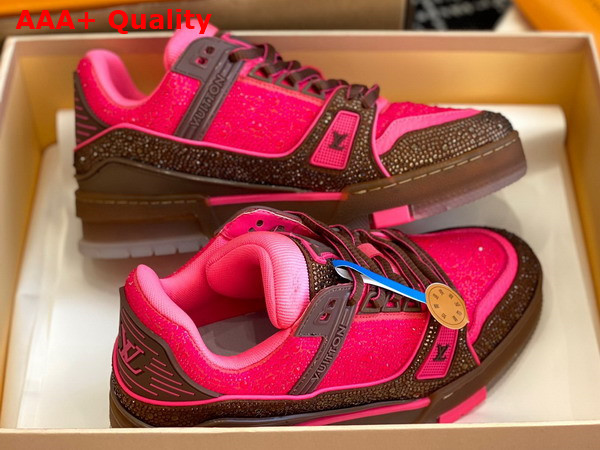 LV Trainer Sneaker Pink Strass 1A8Z72 Replica