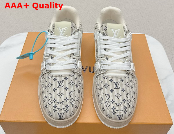 LV Trainer Sneaker in Beige Monogram Textile 1ABG0H Replica