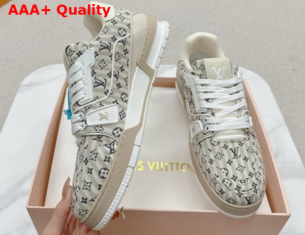 LV Trainer Sneaker in Beige Monogram Textile 1ABG0H Replica