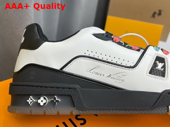 LV Trainer Sneaker in Bicolor Calf Leather Black and White 1A9ADM Replica