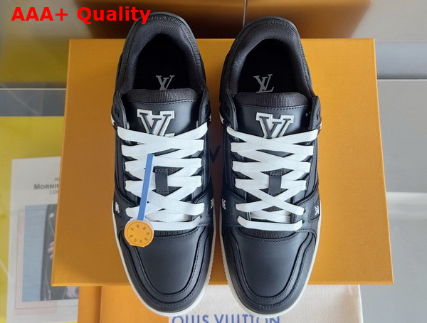 LV Trainer Sneaker in Black Matte Calf Leather 1AD9W8 Replica