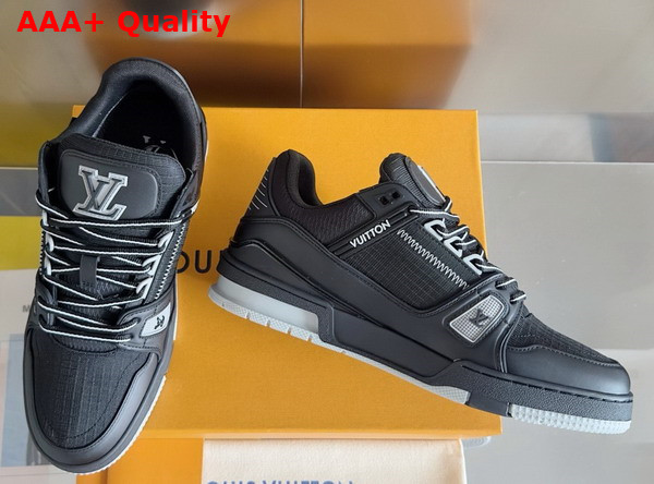 LV Trainer Sneaker in Black Mix of Materials 1ADEW2 Replica