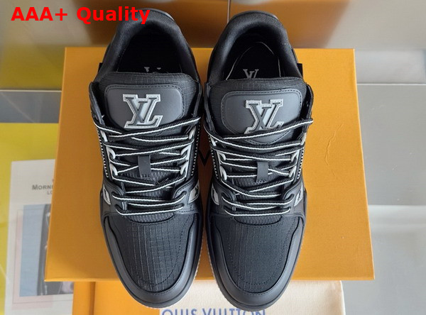 LV Trainer Sneaker in Black Mix of Materials 1ADEW2 Replica