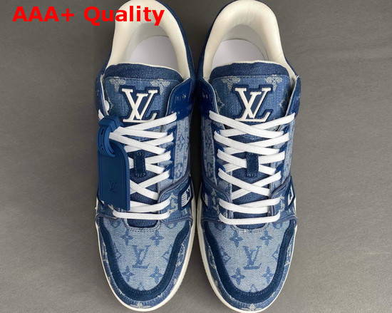 LV Trainer Sneaker in Blue Monogram Denim 1A7S4Z Replica