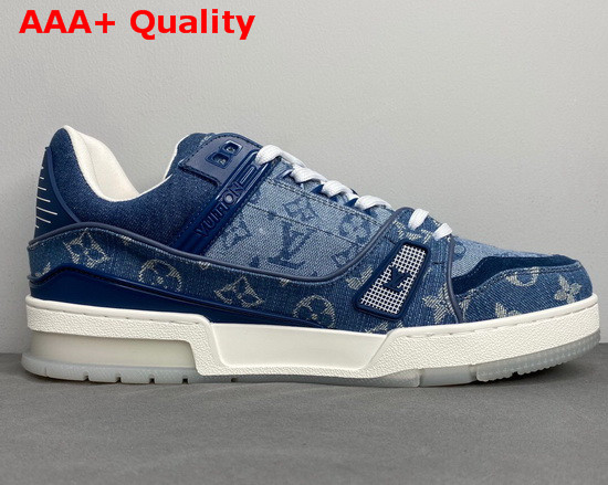 LV Trainer Sneaker in Blue Monogram Denim 1A7S4Z Replica