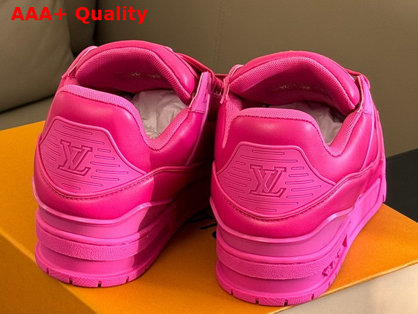 LV Trainer Sneaker in Fuchsia Calf Leather 1AC5C9 Replica