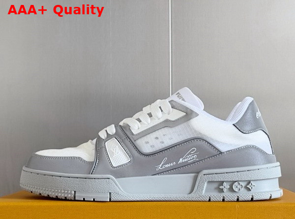 LV Trainer Sneaker in Gray Mix of Technical Materials 1AD6TY Replica