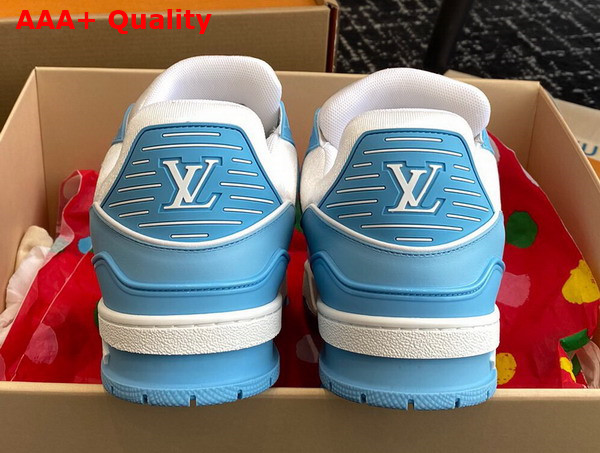 LV Trainer Sneaker in Sky Blue Grained Calf Leather 1AGZD6 Replica