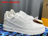 LV Trainer Sneaker in White Calf Leather for Men Replica