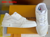 LV Trainer Sneaker in White Mix of Technical Materials 1AD6T4 Replica