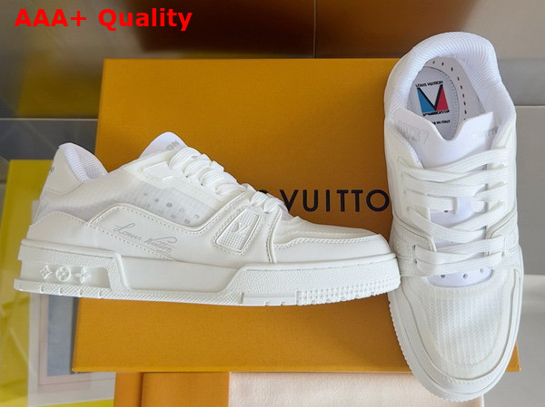 LV Trainer Sneaker in White Mix of Technical Materials 1AD6T4 Replica