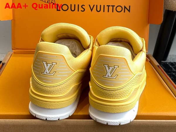 LV Trainer Sneaker in Yellow Grained Nubuck Calf Leather 1ACRMC Replica