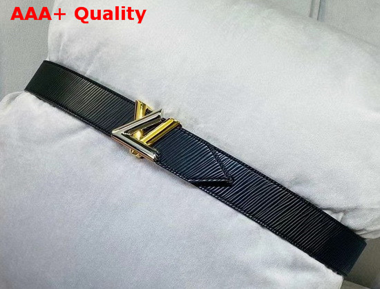 LV Twist 30mm Belt Black Epi Calf Leather Strap with Calf Leather Lining M9360U Replica