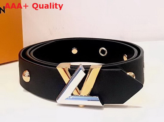 LV Twist Belt 30mm Black Calf Leather Replica