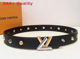 LV Twist Belt 30mm Black Calf Leather Replica