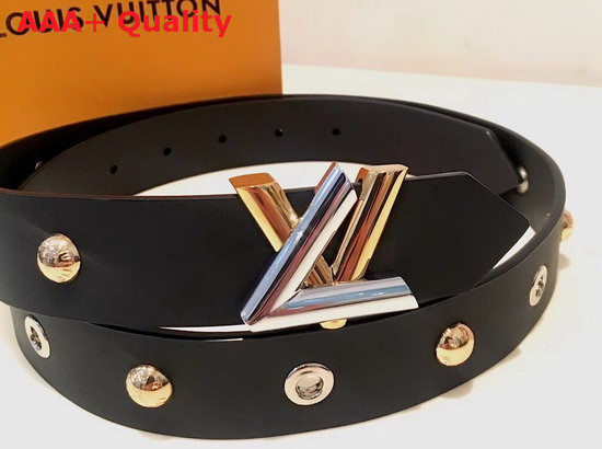 LV Twist Belt 30mm Black Calf Leather Replica