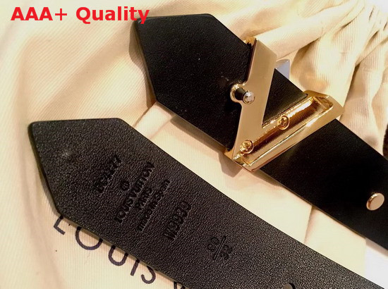 LV Twist Belt 30mm Black Calf Leather Replica