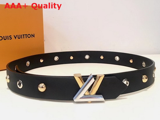 LV Twist Belt 30mm Black Calf Leather Replica