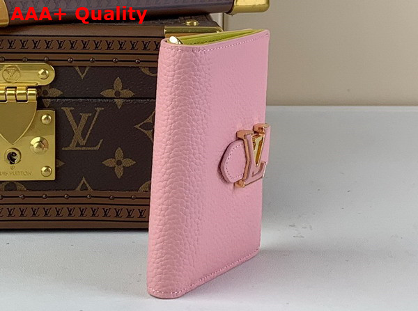 LV Vertical Compact Wallet in Rose Jasmin Taurillon Leather M82144 Replica