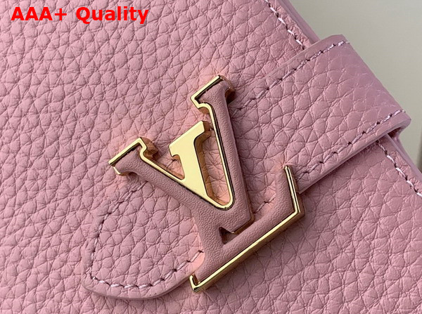 LV Vertical Compact Wallet in Rose Jasmin Taurillon Leather M82144 Replica