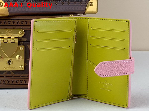 LV Vertical Compact Wallet in Rose Jasmin Taurillon Leather M82144 Replica