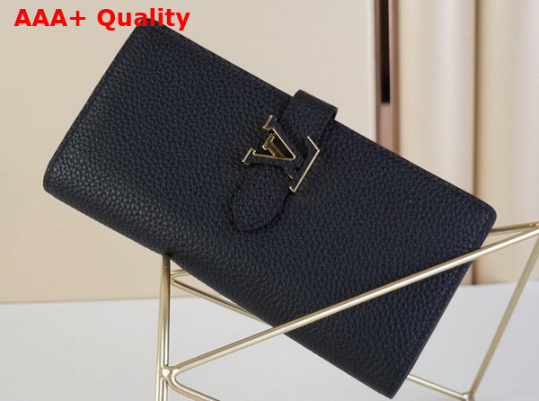 LV Vertical Wallet Capucines Black M81330 Replica