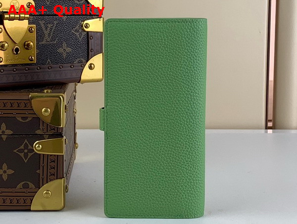 LV Vertical Wallet Capucines in Green Taurillon Leather Replica