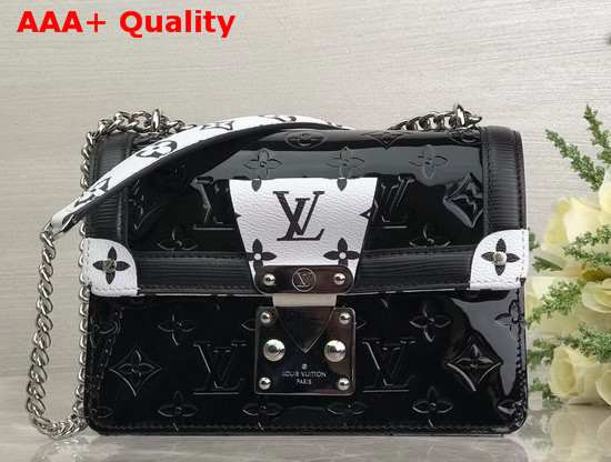 LV Wynwood Black Embossed Monogram Vernis Patent Cowhide M90445 Replica