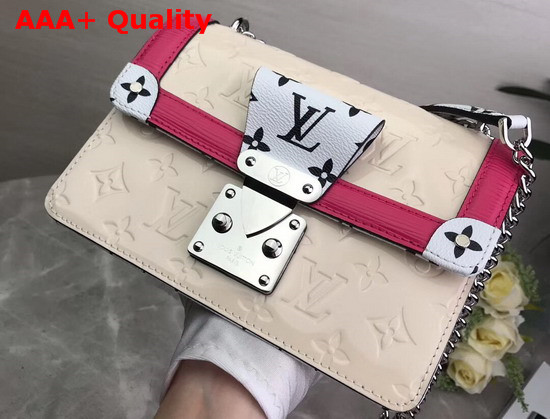 LV Wynwood Cream Embossed Monogram Vernis Patent Cowhide M90442 Replica