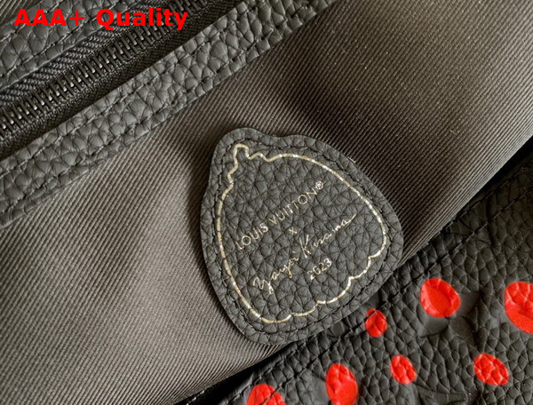 LV X YK Keepall 50 Taurillon Monogram Cowhide with Infinity Dots Print Black and Red M21674 Replica