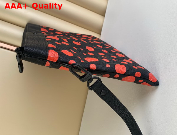 LV X YK Pochette To Go Taurillon Monogram Cowhide with Infinity Dots Print Black and Red M82019 Replica