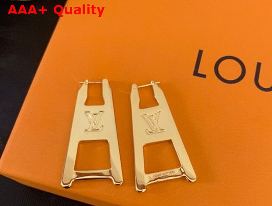 LV Zip Earrings Gold Color Metal MP2998 Replica