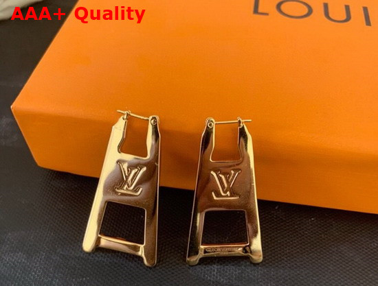 LV Zip Earrings Gold Color Metal MP2998 Replica