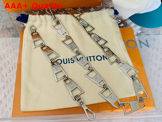 LV Zip Necklace Silver Color Hardware MP3014 Replica