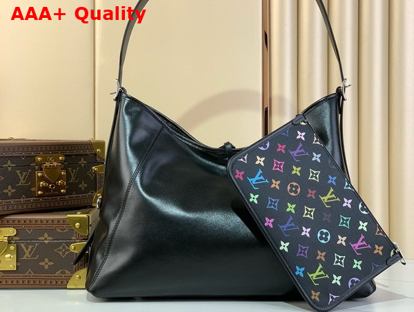 LV x TM Carryall Vibe MM Hanbag in Black Lambskin Leather M13105 Replica