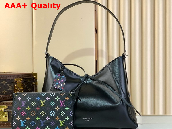 LV x TM Carryall Vibe MM Hanbag in Black Lambskin Leather M13105 Replica