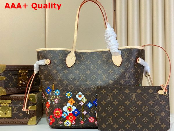 LV x TM Neverfull MM Handbag in Monogram Coated Canvas M13271 Replica