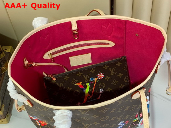 LV x TM Neverfull MM Handbag in Monogram Coated Canvas M13271 Replica