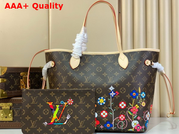 LV x TM Neverfull MM Handbag in Monogram Coated Canvas M13271 Replica