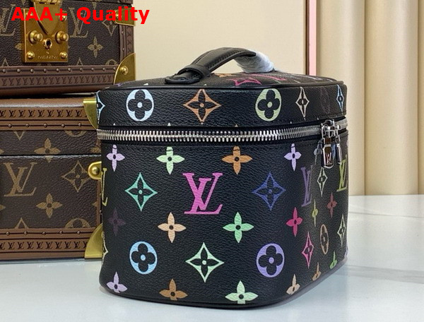 LV x TM Nice Mini Toiletry Bag in Black Multicolored Monogram Coated Canvas M13747 Replica