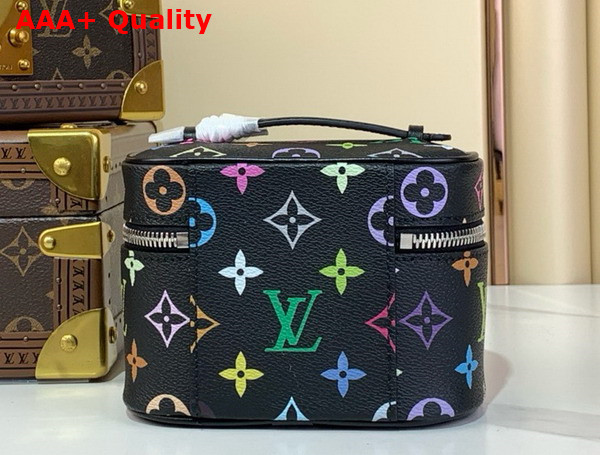 LV x TM Nice Nano Vanity Case in Black Multicolored Monogram Coated Canvas M14033 Replica