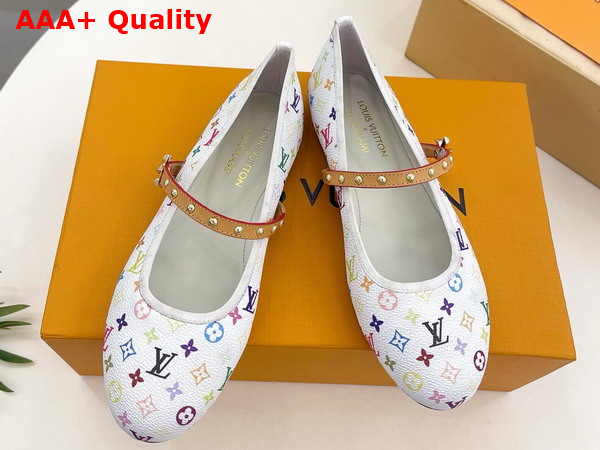 LV x TM Romy Flat Ballerina Pump in Multicolored Monogram Coated Canvas 1AGVFM Replica